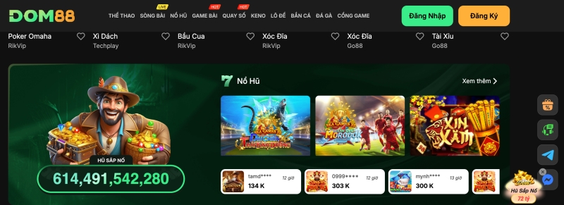 Dom88 - Nhà cái uy tín với hệ sinh thái cá cược đa dạng