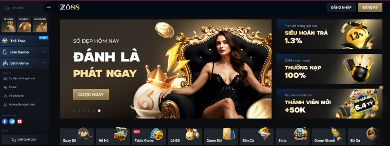 Các tựa game nổi bật đang được yêu thích tại Zo88