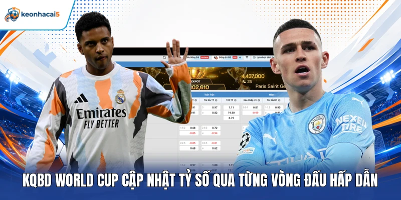 KQBD World Cup - Cập Nhật Tỷ Số, Kết Quả Mới Nhất 2 KQBD World Cup cập nhật tỷ số qua từng vòng đấu hấp dẫn